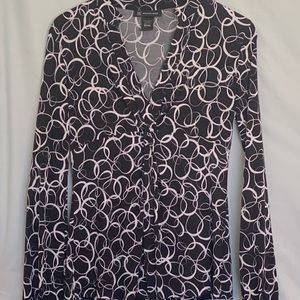 Long sleeved inside button down blouse